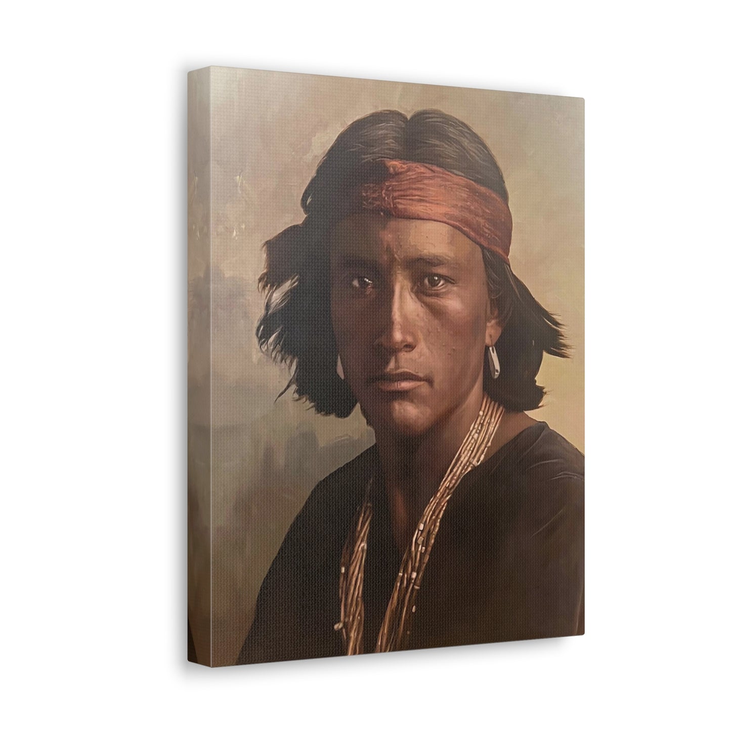 "Navajo Young Man" Stretched Canvas