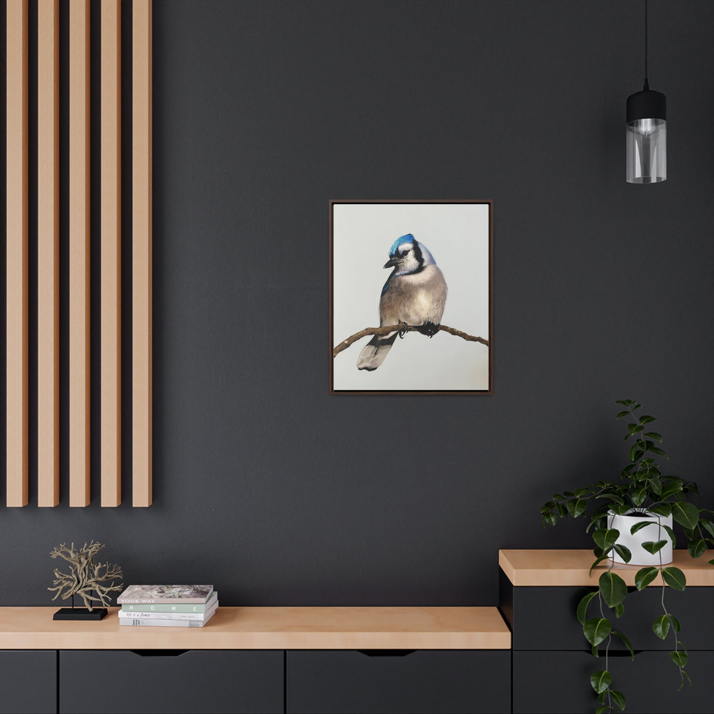 "Blue Jay" Framed Canvas