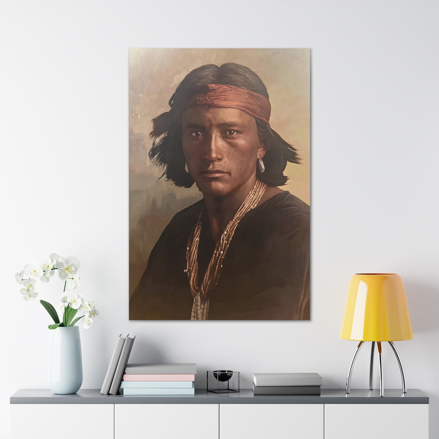 "Navajo Young Man" Stretched Canvas