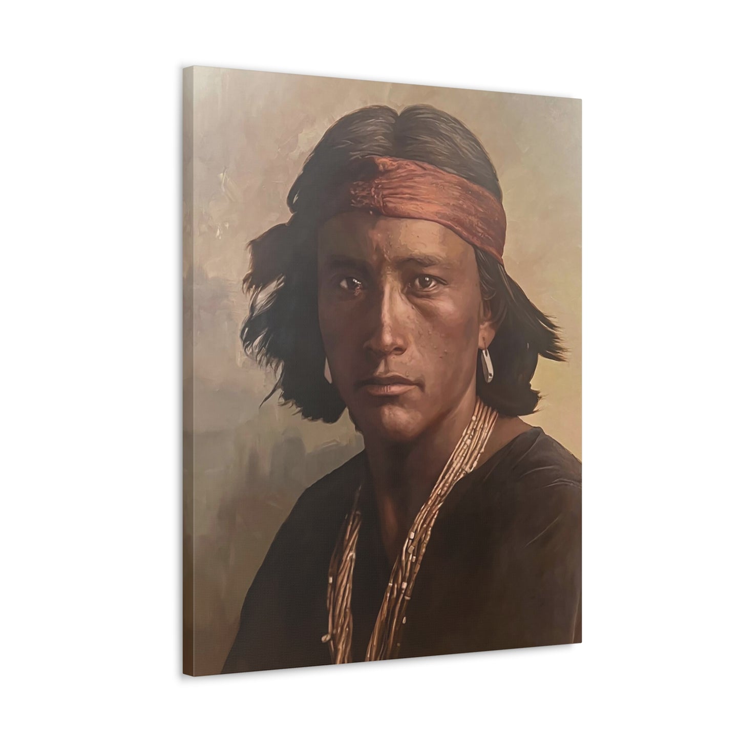 "Navajo Young Man" Stretched Canvas