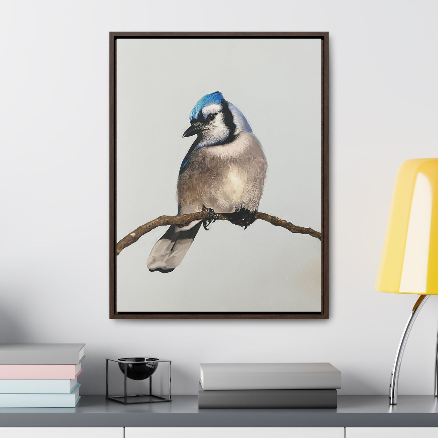 "Blue Jay" Framed Canvas