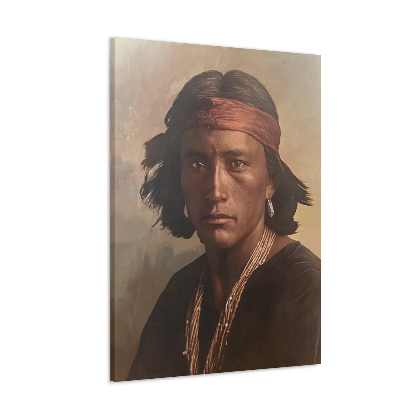 "Navajo Young Man" Stretched Canvas