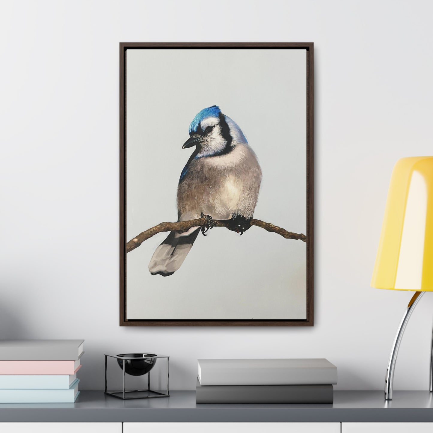 "Blue Jay" Framed Canvas