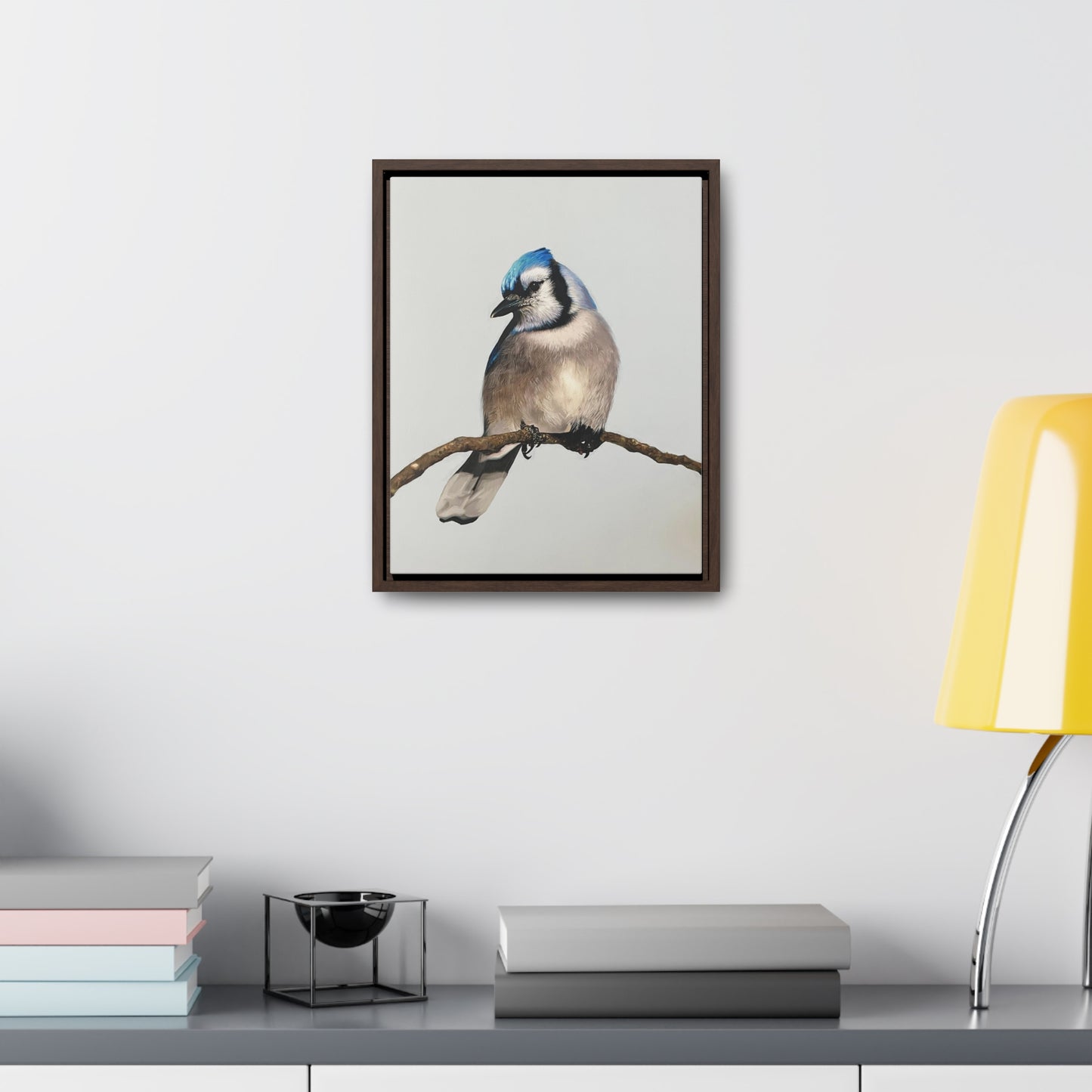 "Blue Jay" Framed Canvas