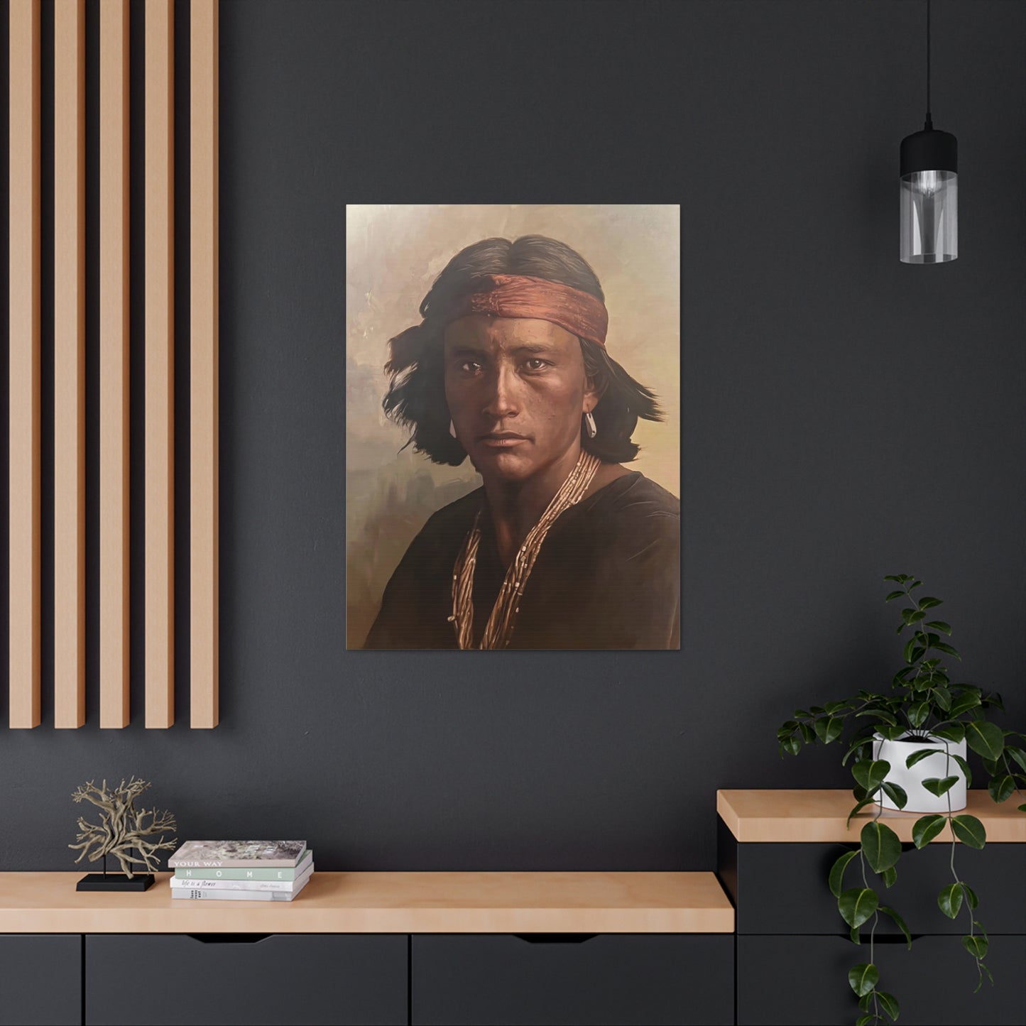 "Navajo Young Man" Stretched Canvas