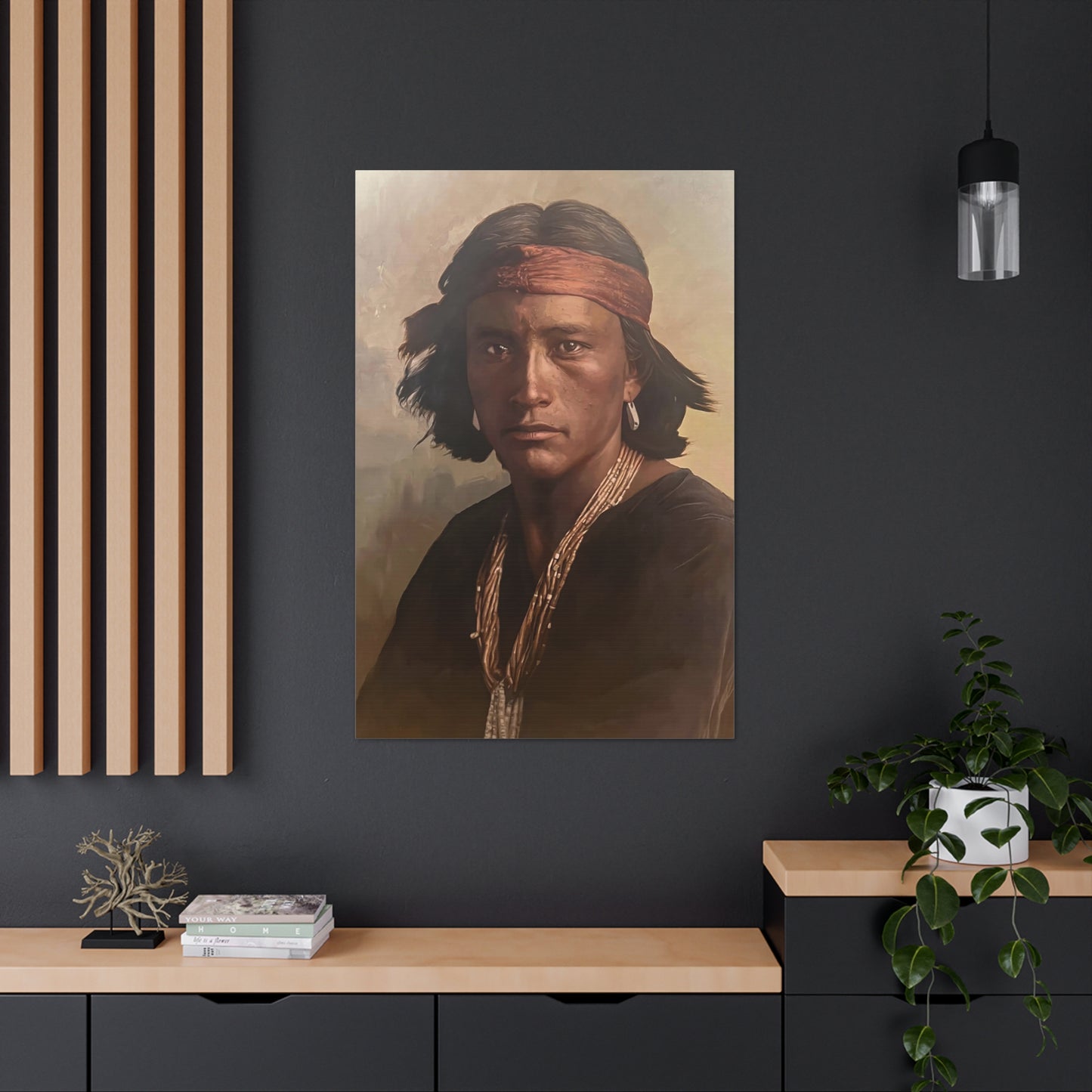 "Navajo Young Man" Stretched Canvas