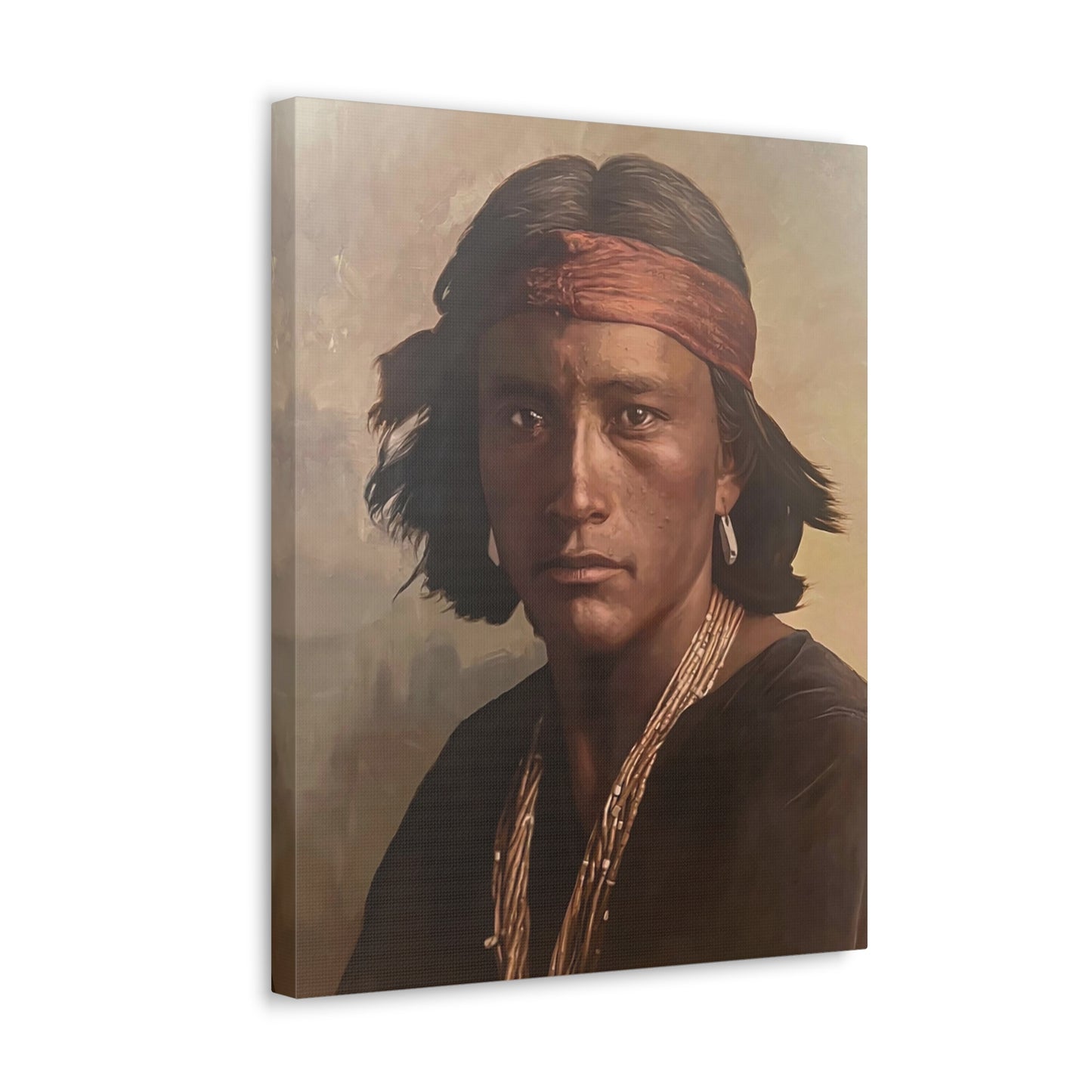 "Navajo Young Man" Stretched Canvas