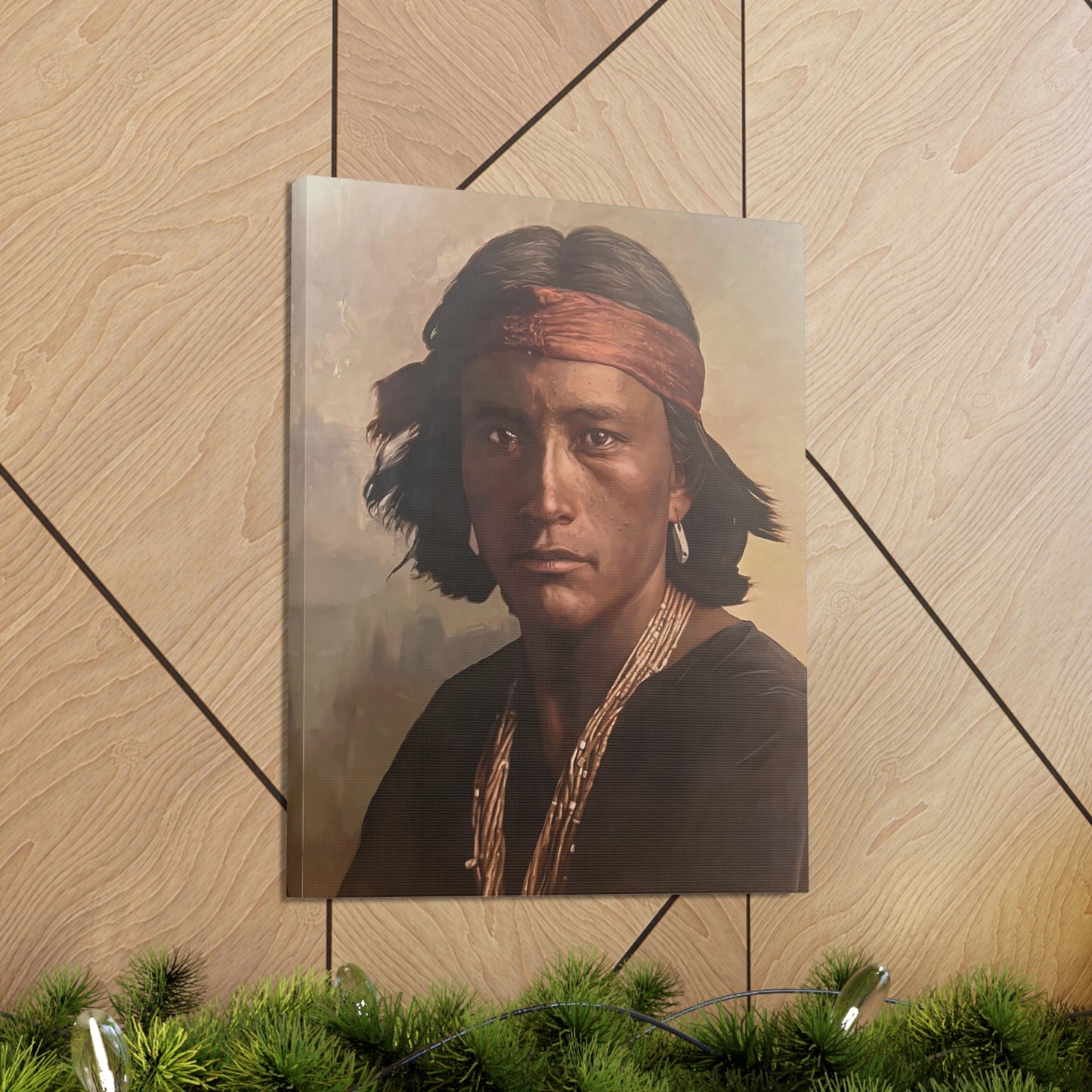 "Navajo Young Man" Stretched Canvas