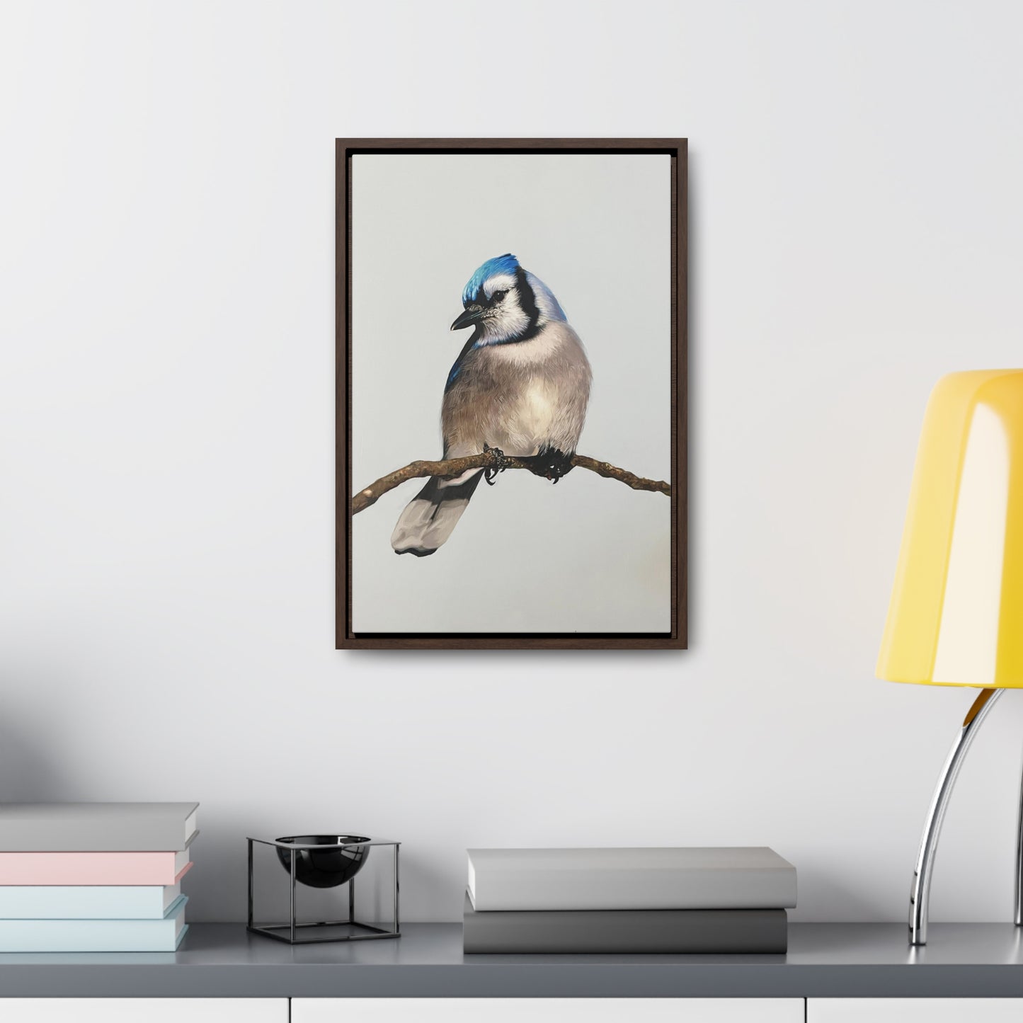 "Blue Jay" Framed Canvas