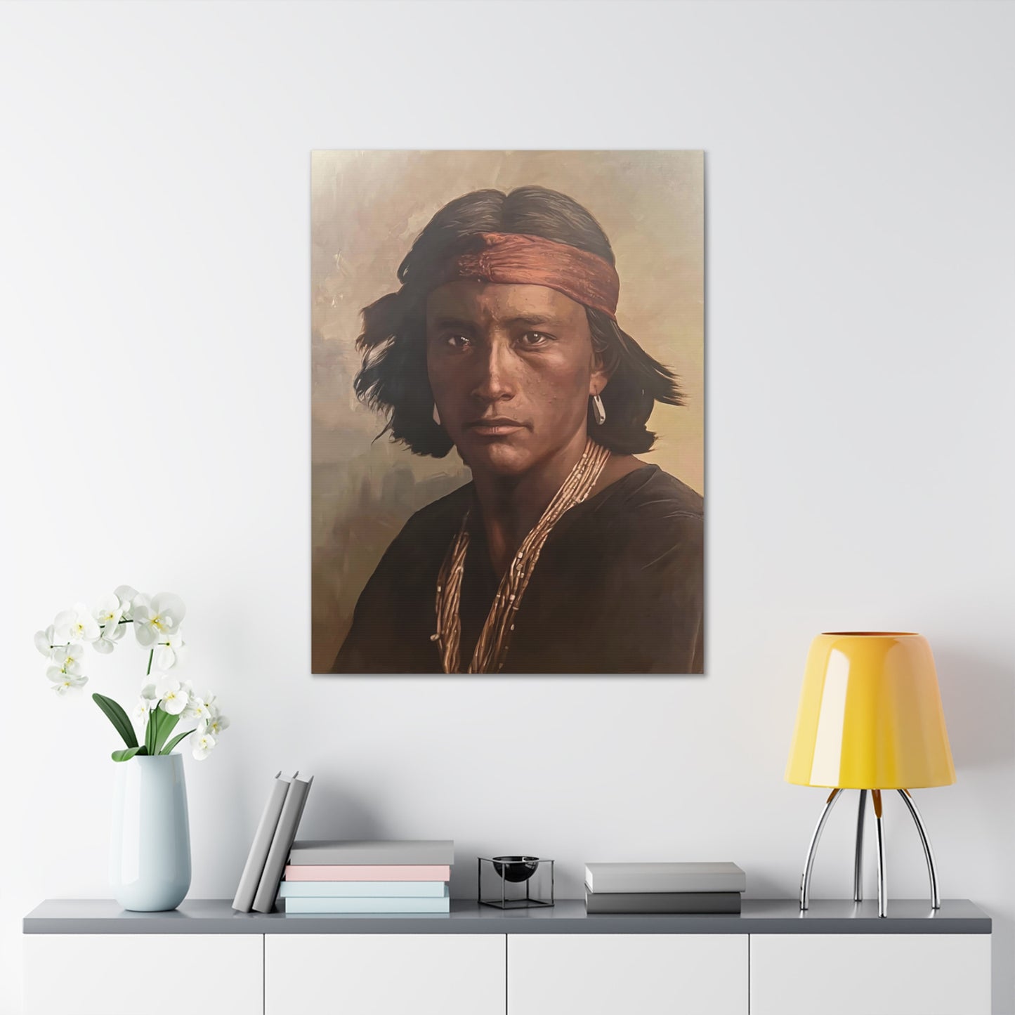 "Navajo Young Man" Stretched Canvas