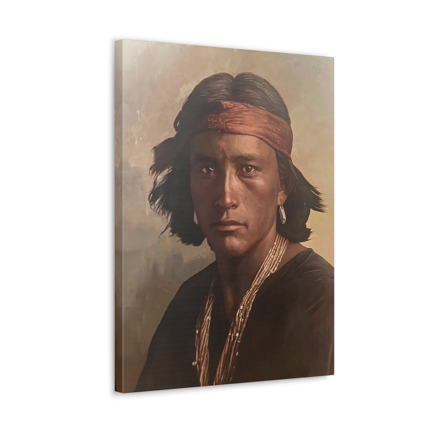 "Navajo Young Man" Stretched Canvas