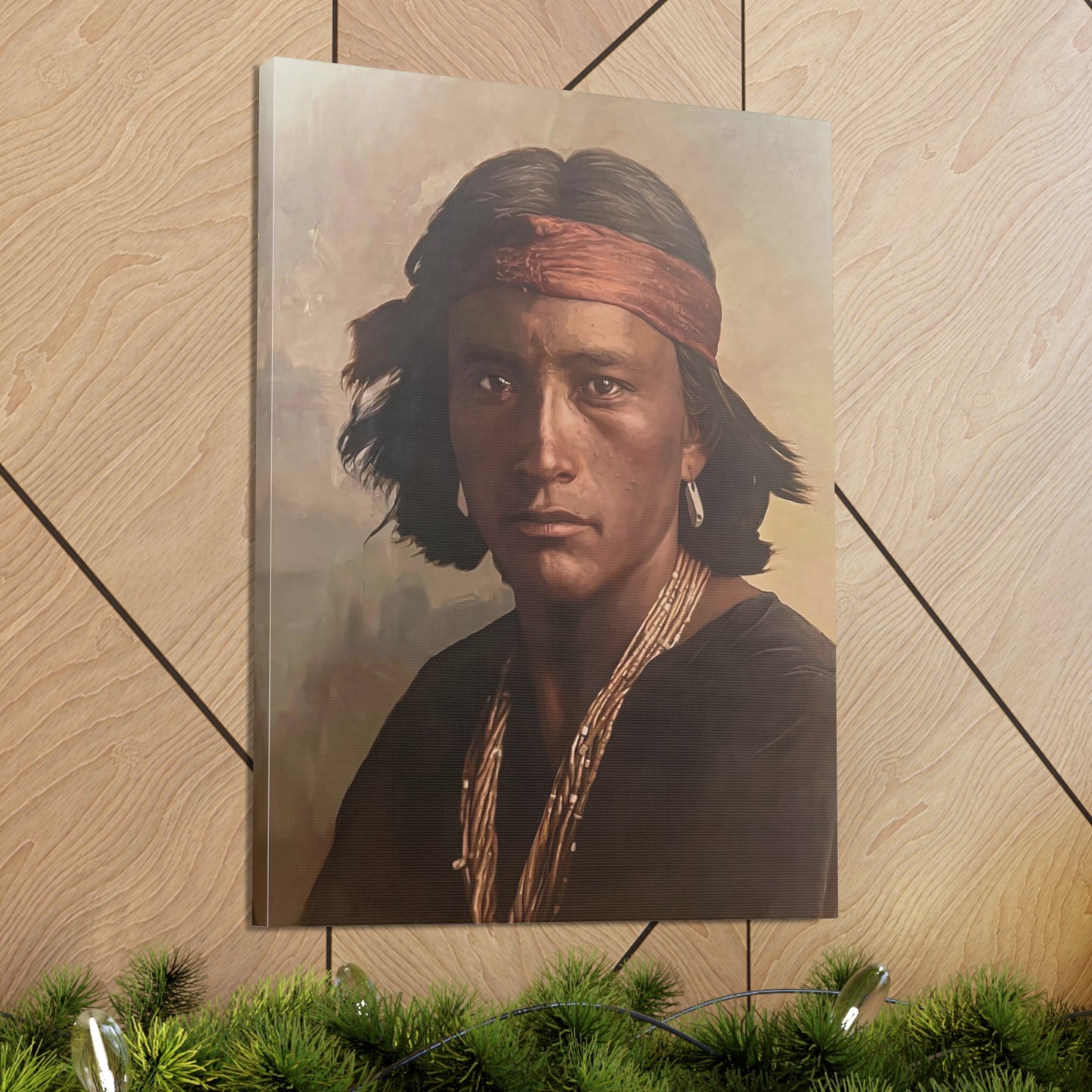 "Navajo Young Man" Stretched Canvas