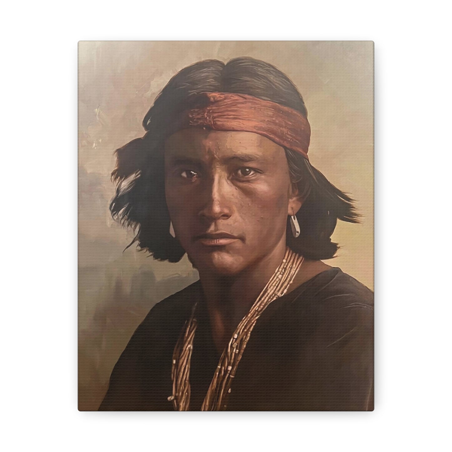 "Navajo Young Man" Stretched Canvas