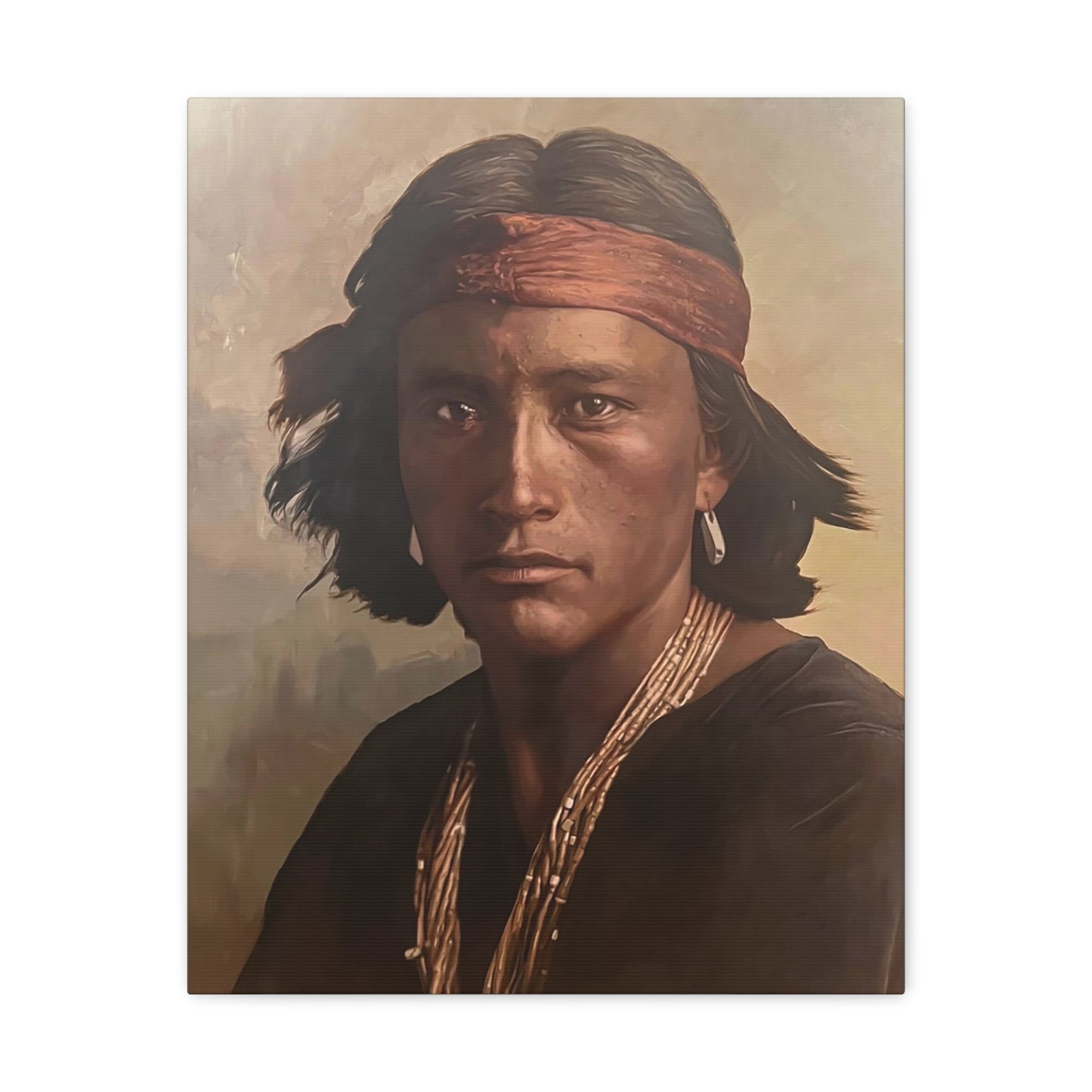 "Navajo Young Man" Stretched Canvas