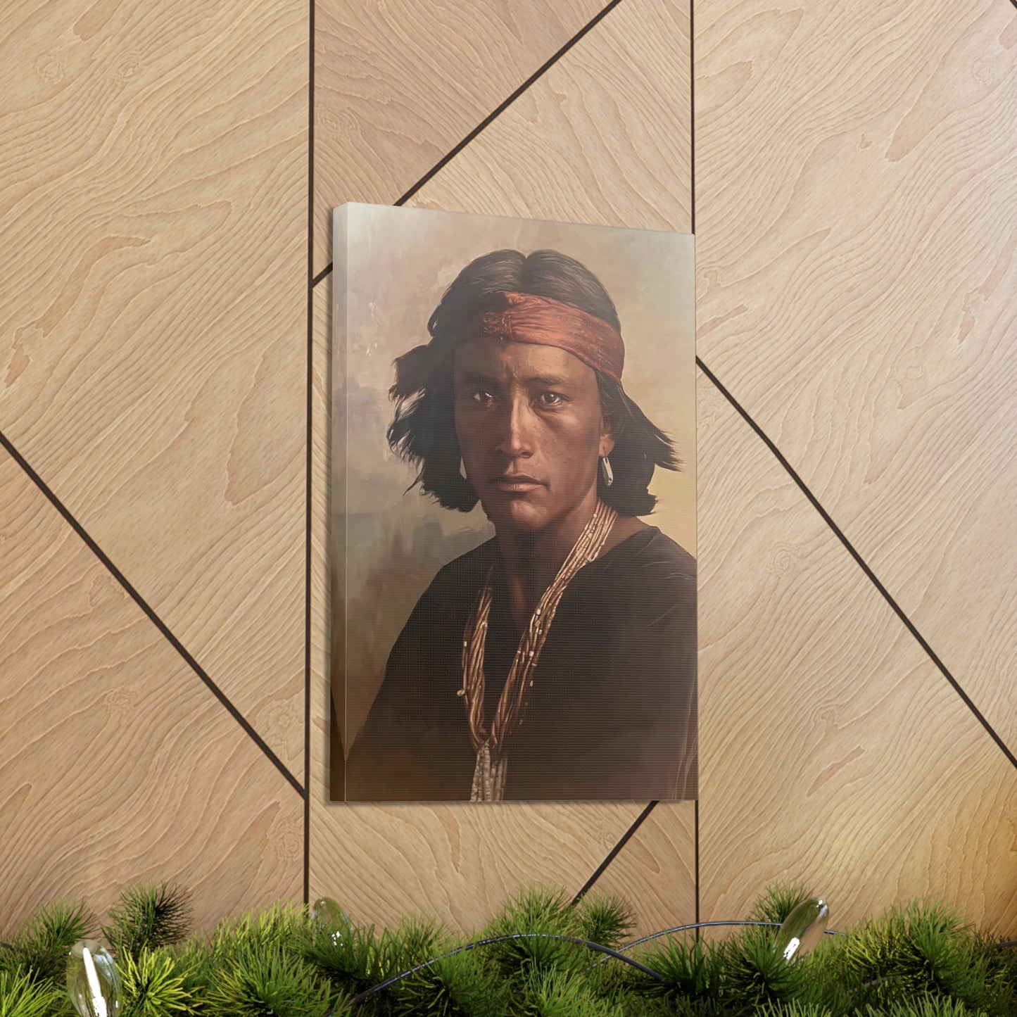 "Navajo Young Man" Stretched Canvas