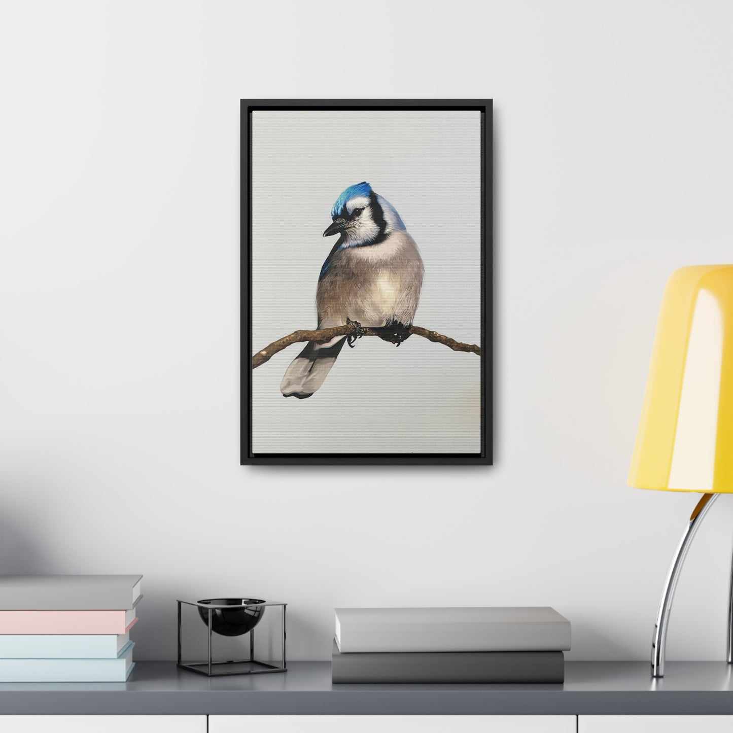 "Blue Jay" Framed Canvas