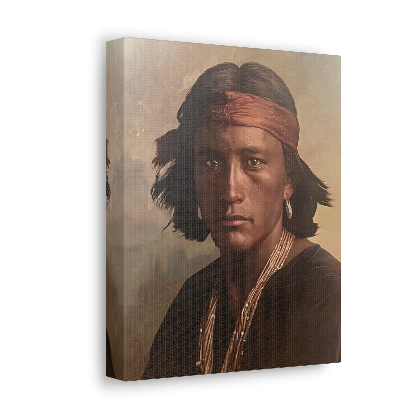 "Navajo Young Man" Stretched Canvas