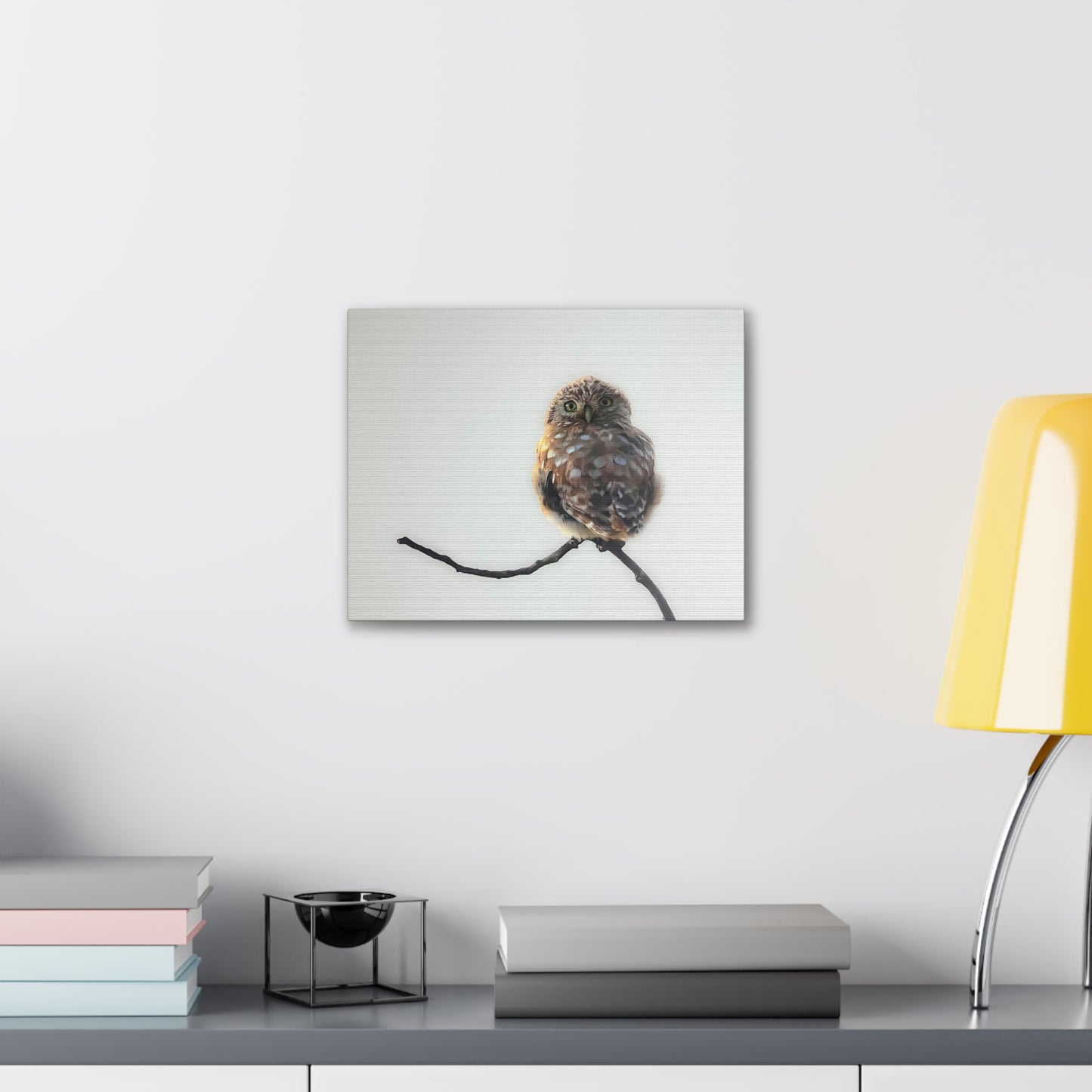 "Perched Owl" Stretched Canvas