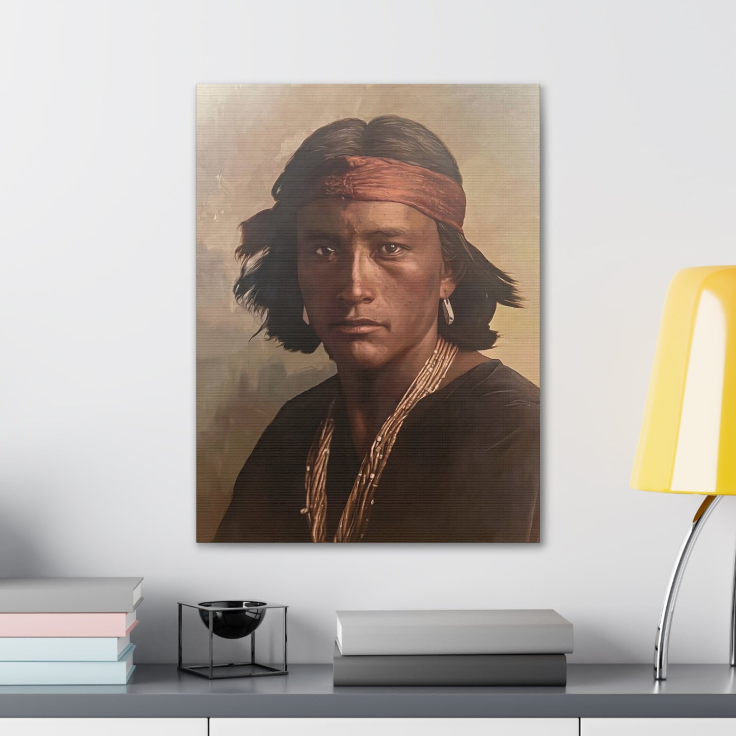 "Navajo Young Man" Stretched Canvas