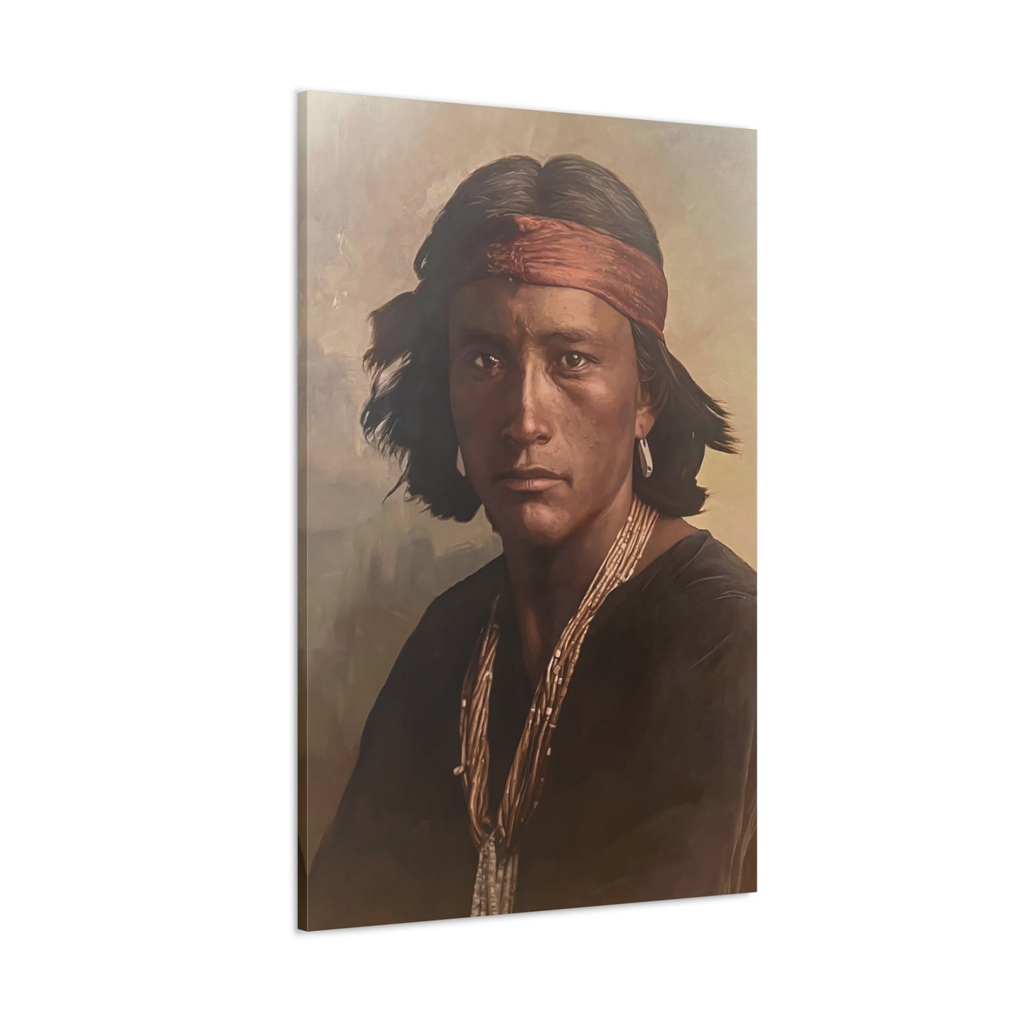 "Navajo Young Man" Stretched Canvas