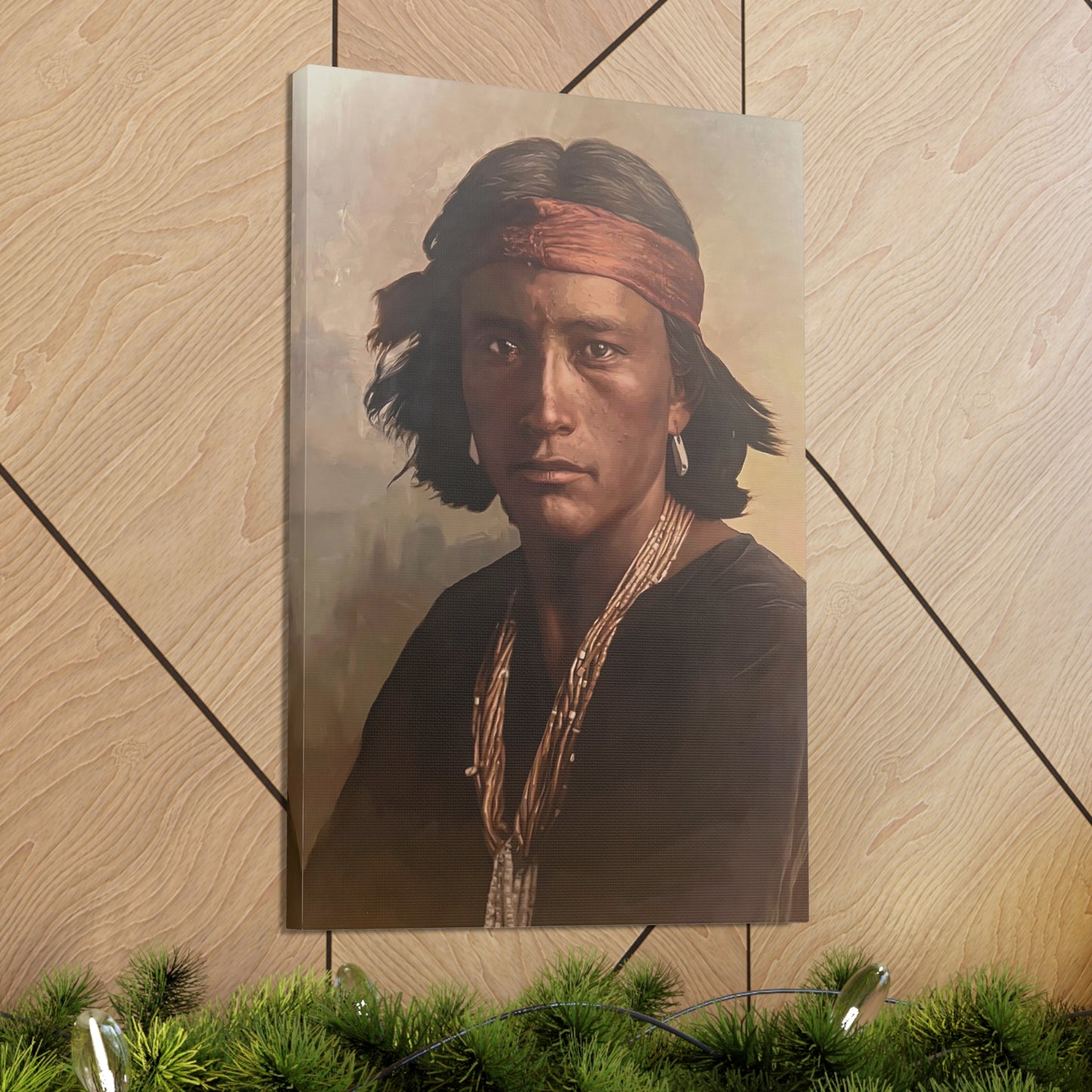 "Navajo Young Man" Stretched Canvas