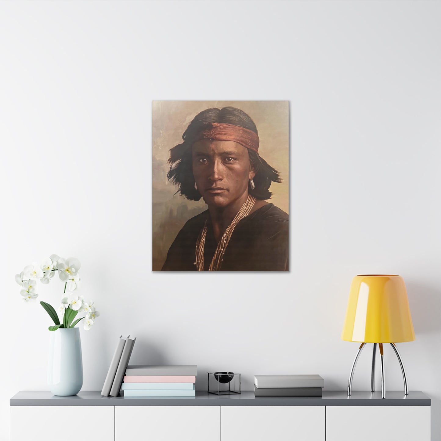 "Navajo Young Man" Stretched Canvas