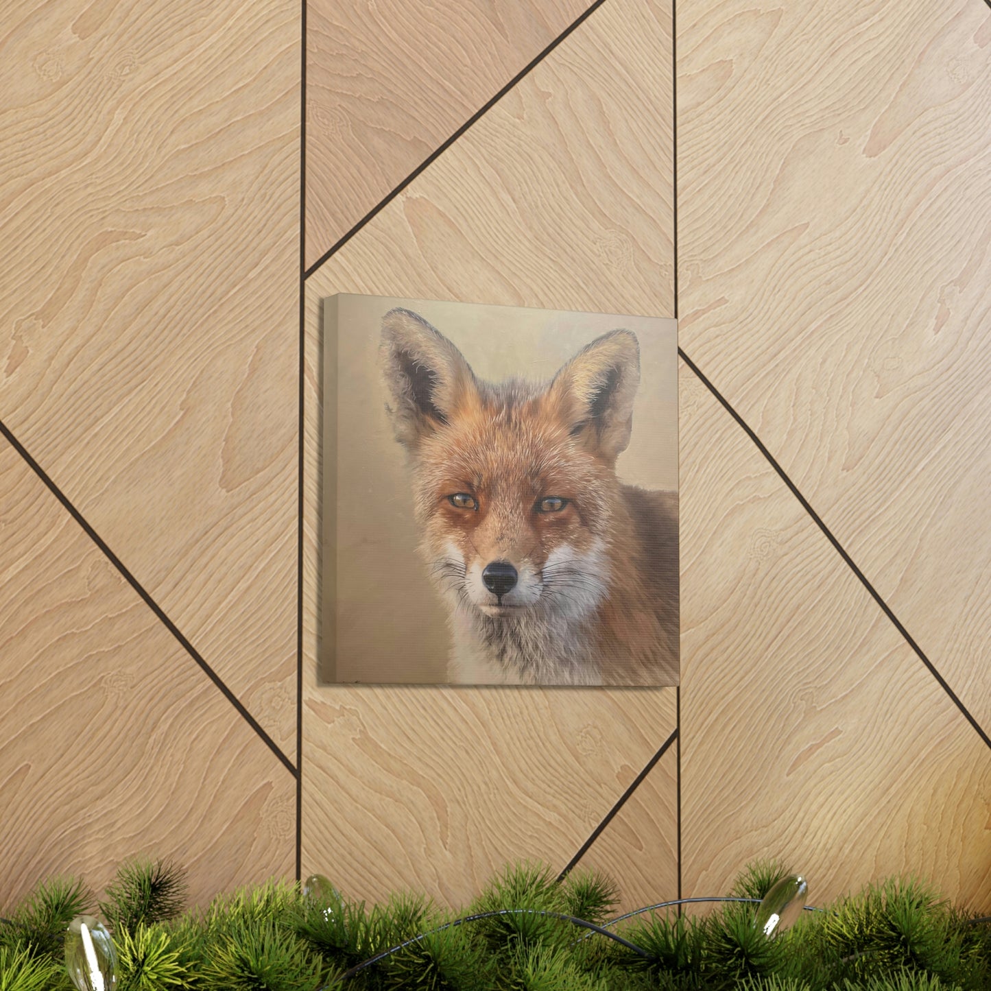 "Auburn Beauty" Stretched Canvas Fox Painting