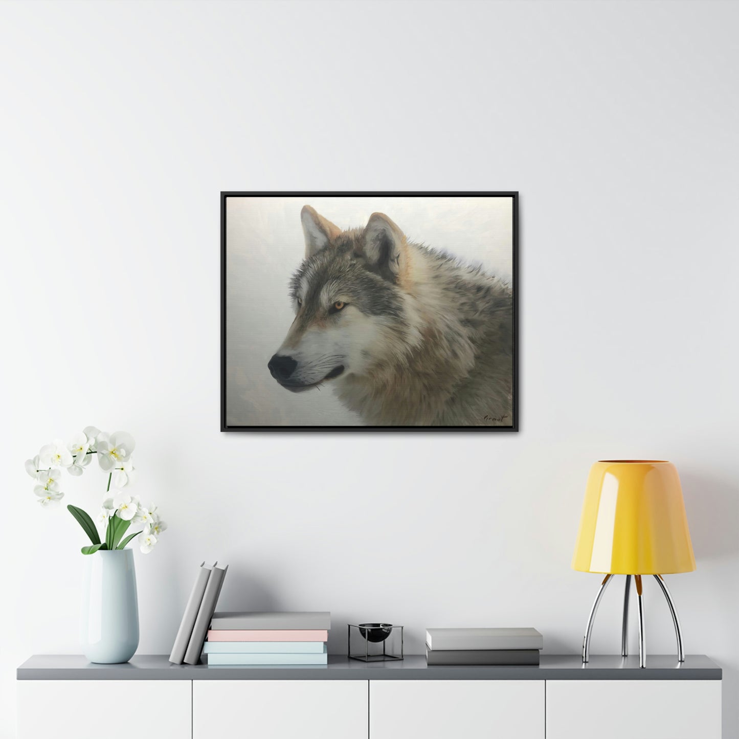 "Lone Wolf" Framed Canvas