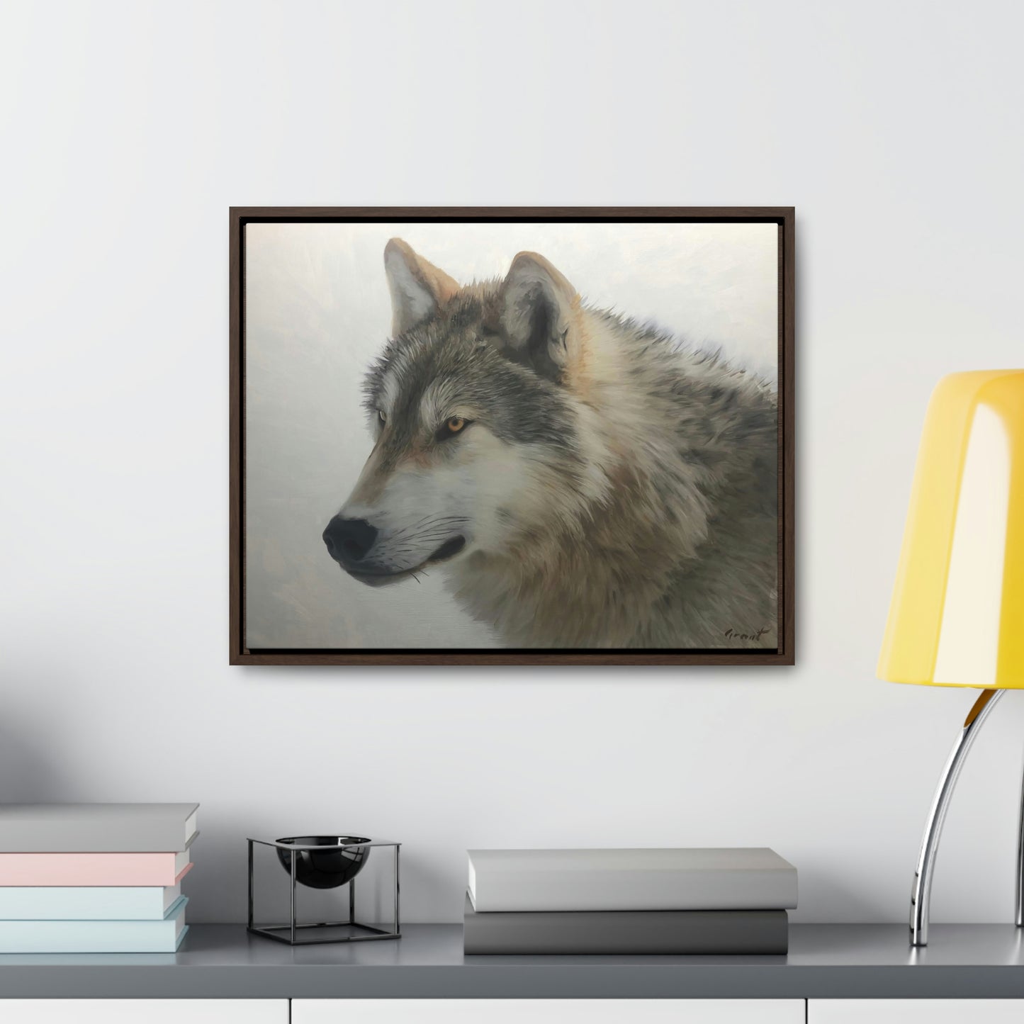 "Lone Wolf" Framed Canvas