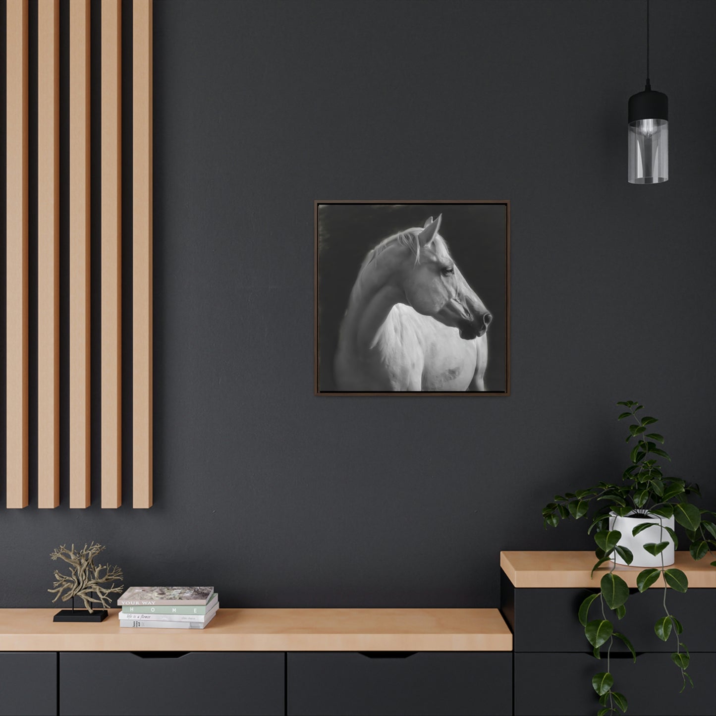 "The Mellow Mustang" Framed Canvas