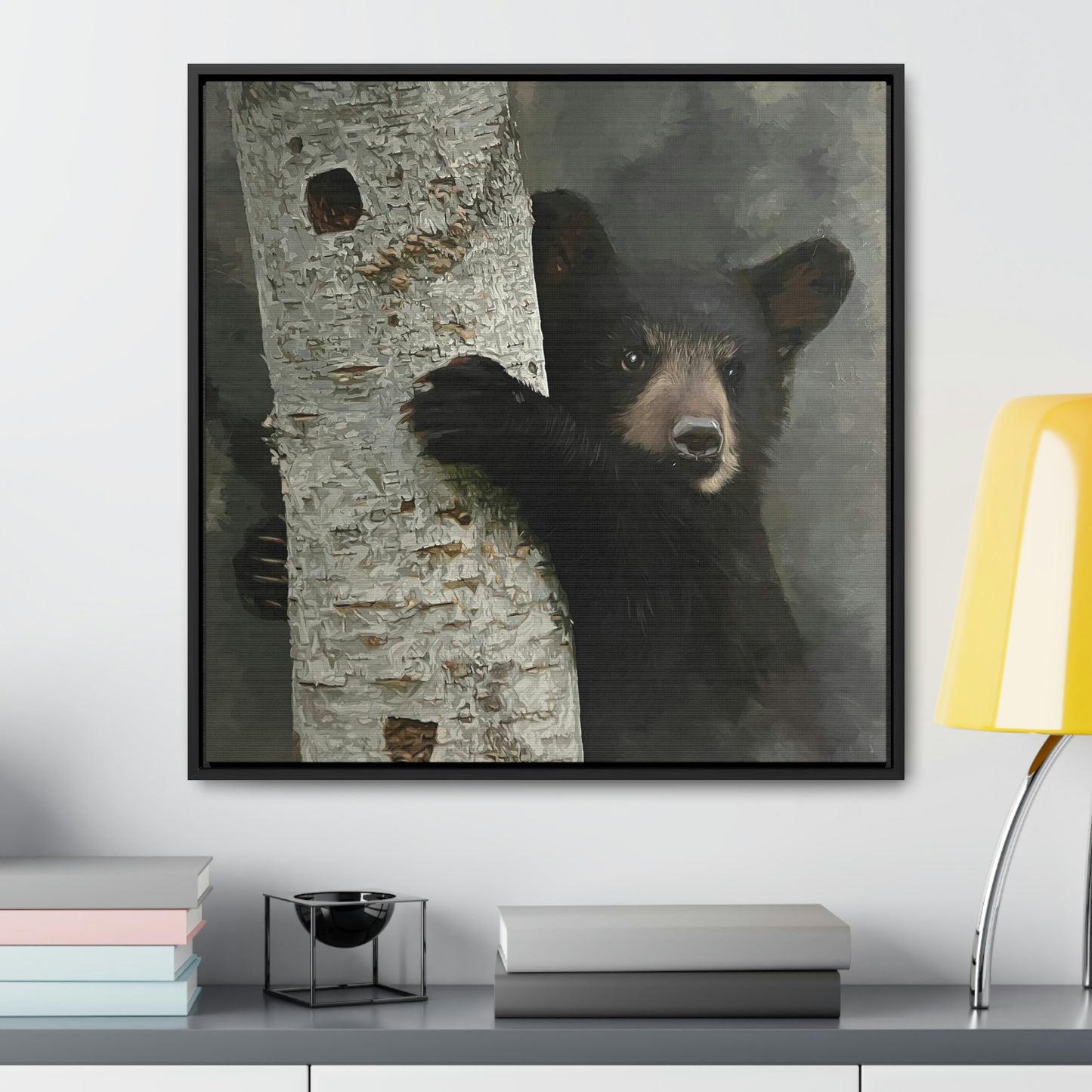 "Bear Hug" Framed Canvas