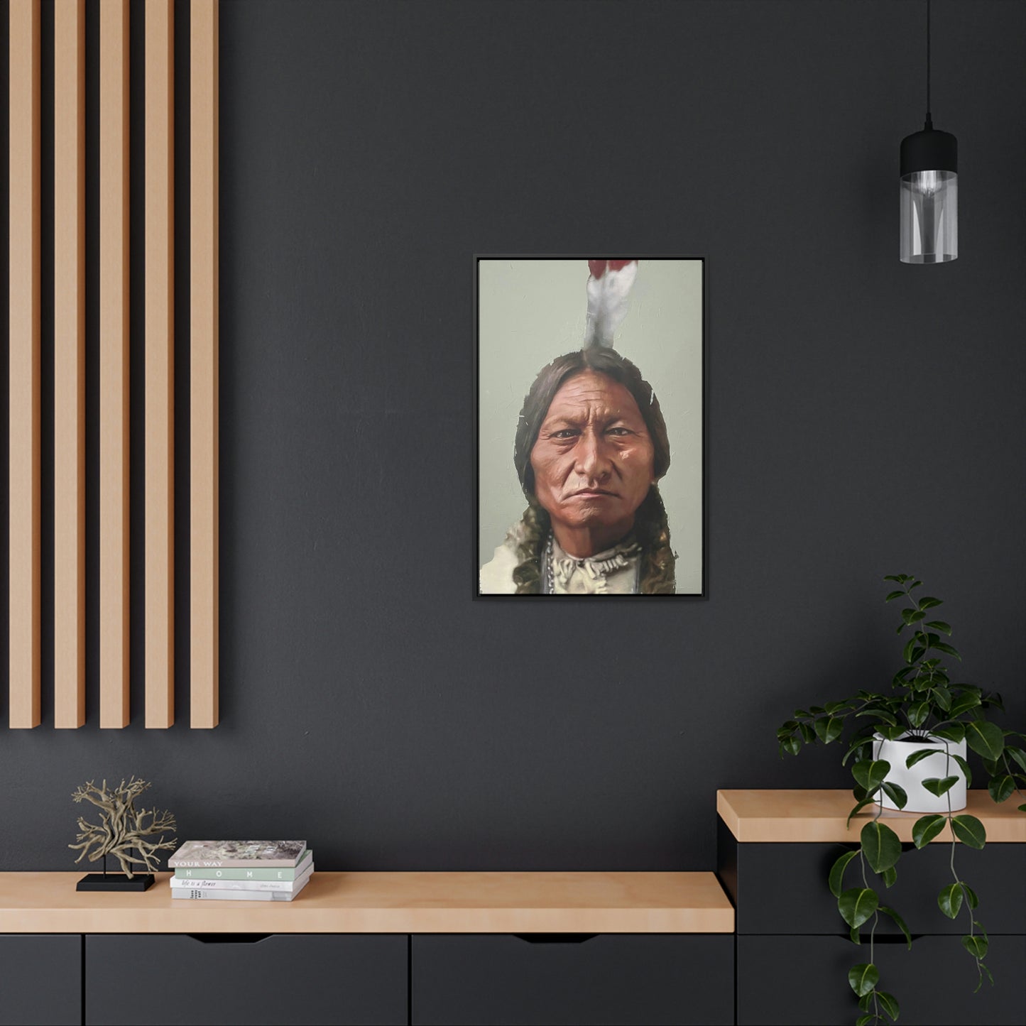 "Sitting Bull" Framed Canvas