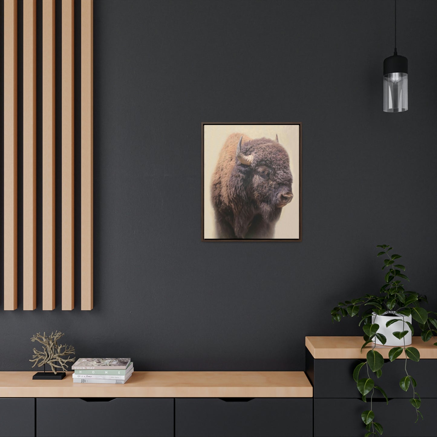 "The Roaming Beast" Framed Canvas