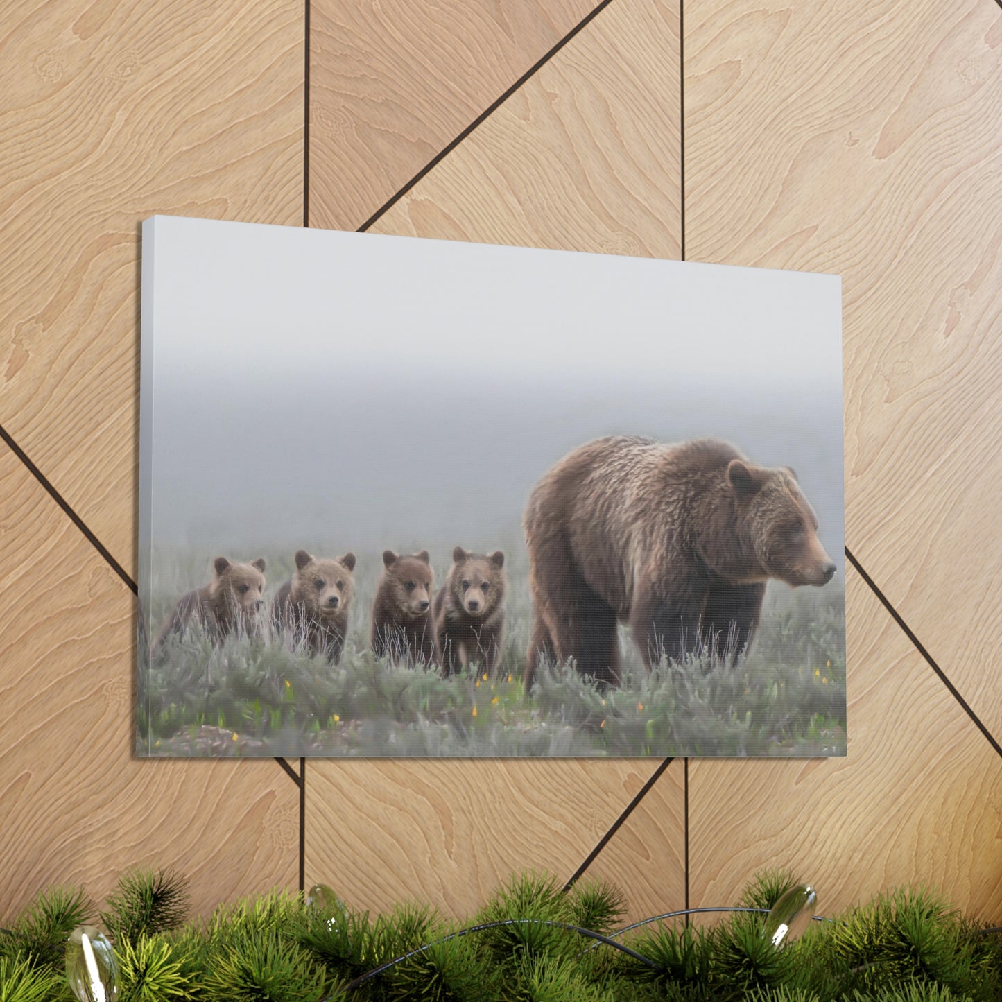 "Grizzly 399" Stretched Canvas