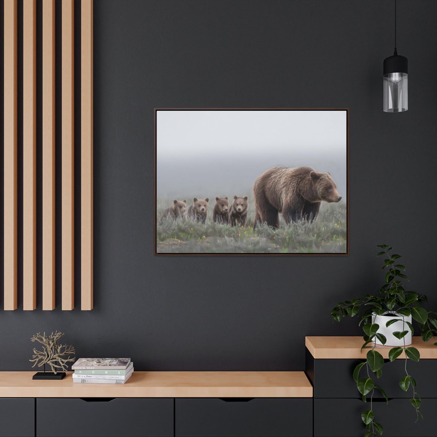 "Grizzly 399" Framed Canvas