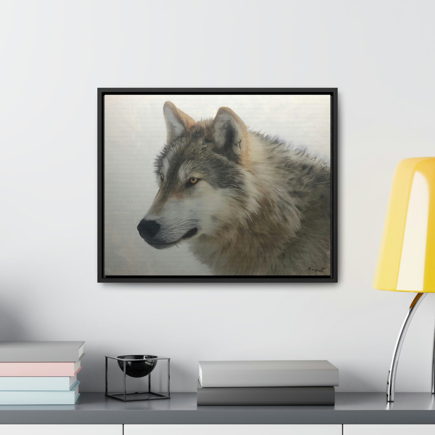 "Lone Wolf" Framed Canvas