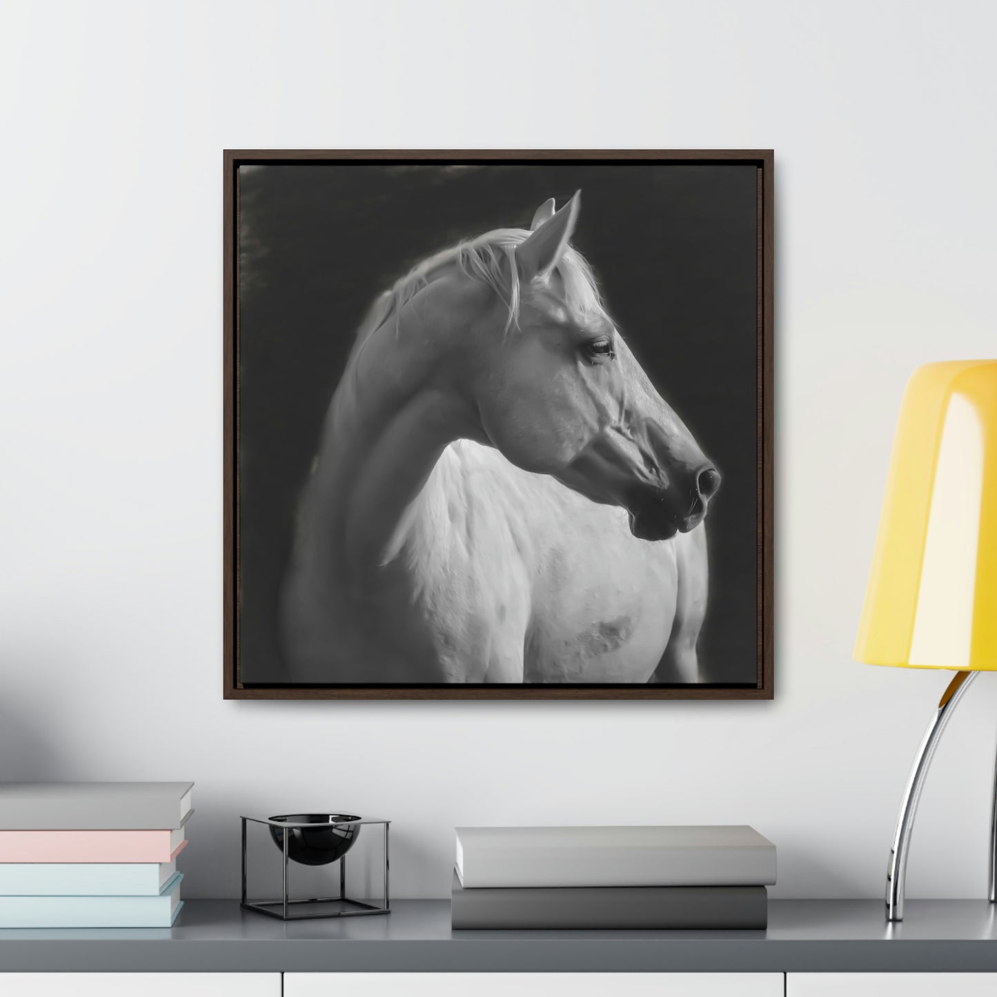 "The Mellow Mustang" Framed Canvas