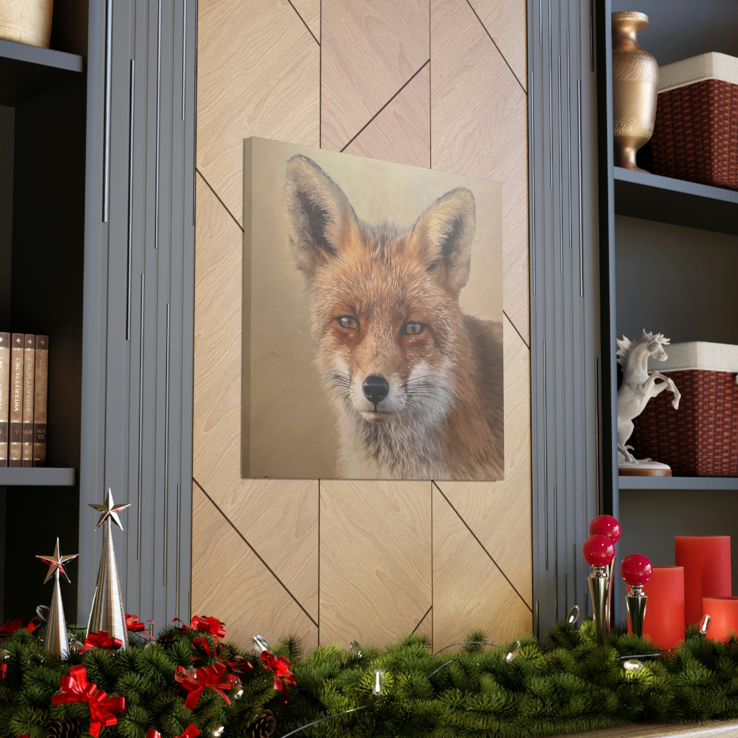 "Auburn Beauty" Stretched Canvas Fox Painting