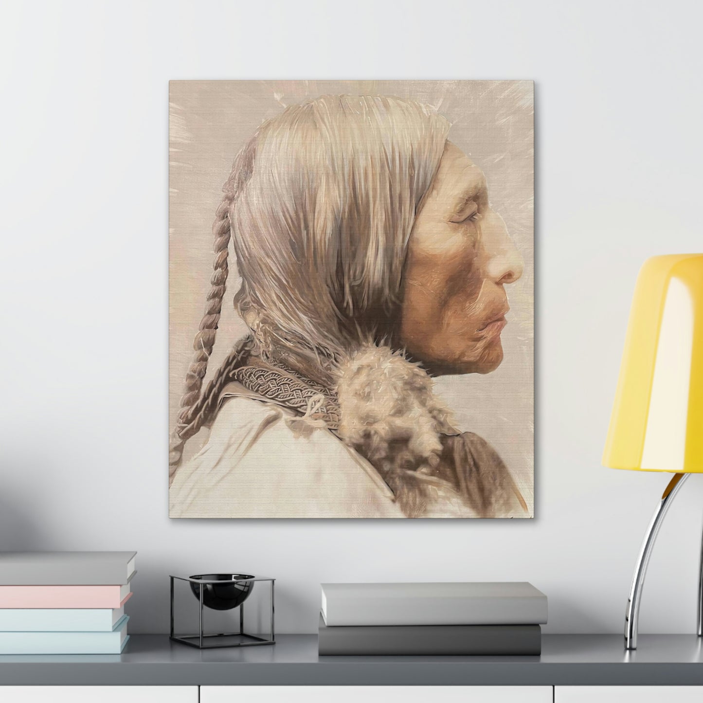 "Chief Wolf Robe" Stretched Canvas