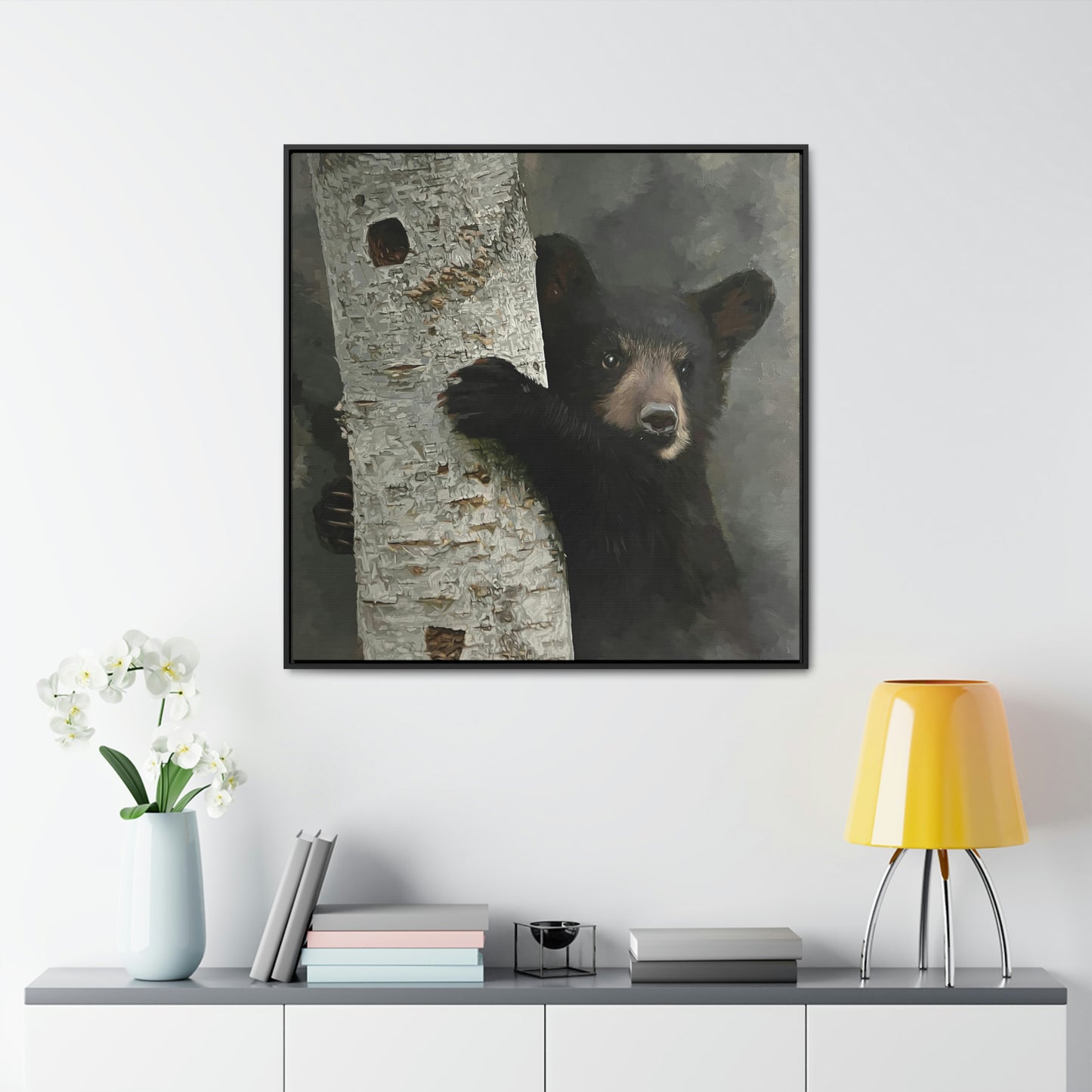 "Bear Hug" Framed Canvas