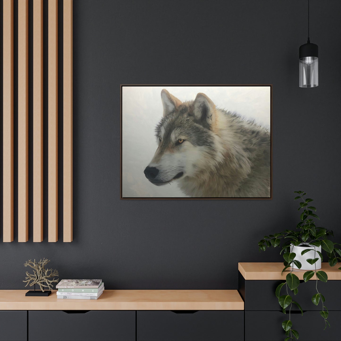 "Lone Wolf" Framed Canvas