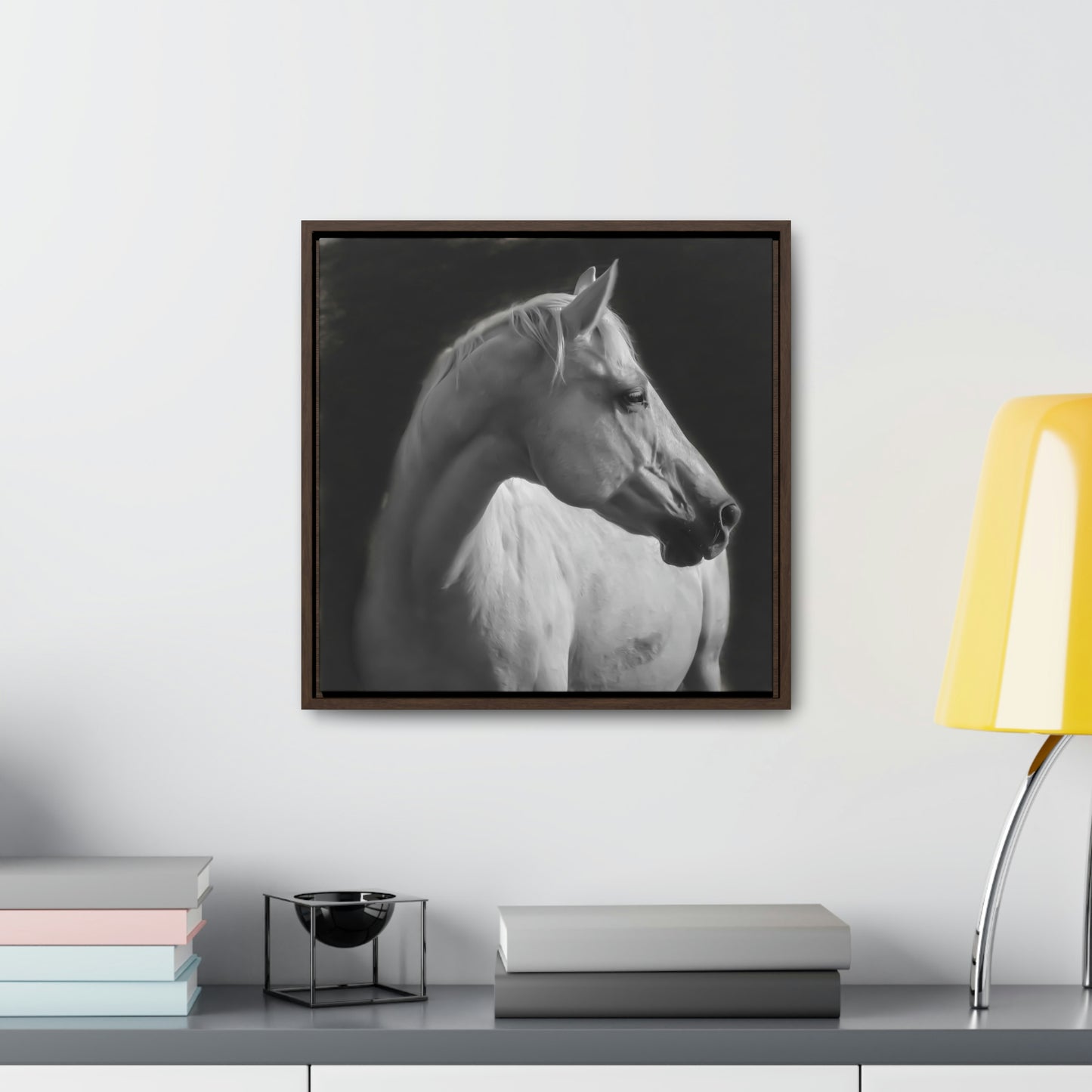 "The Mellow Mustang" Framed Canvas