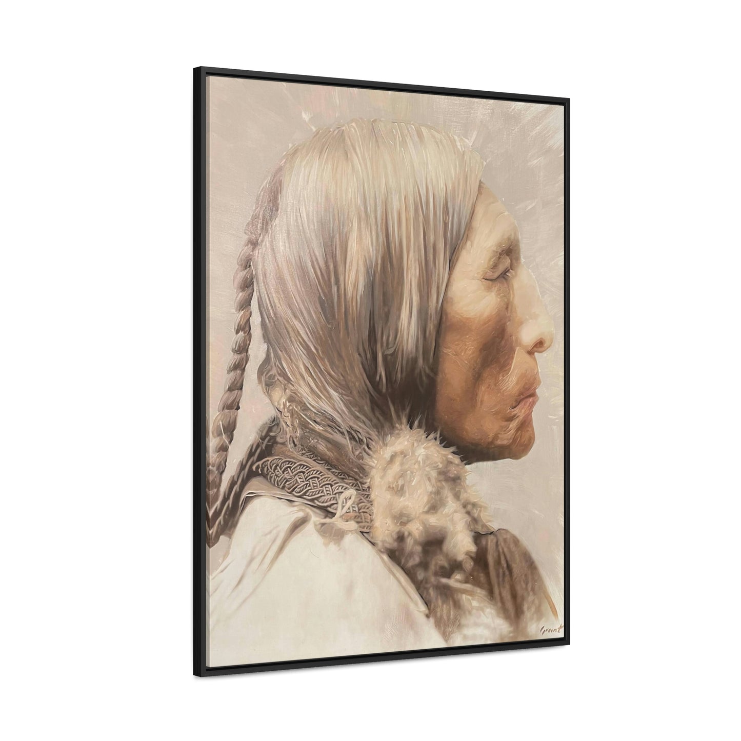 "Chief Wolf Robe" Framed Canvas