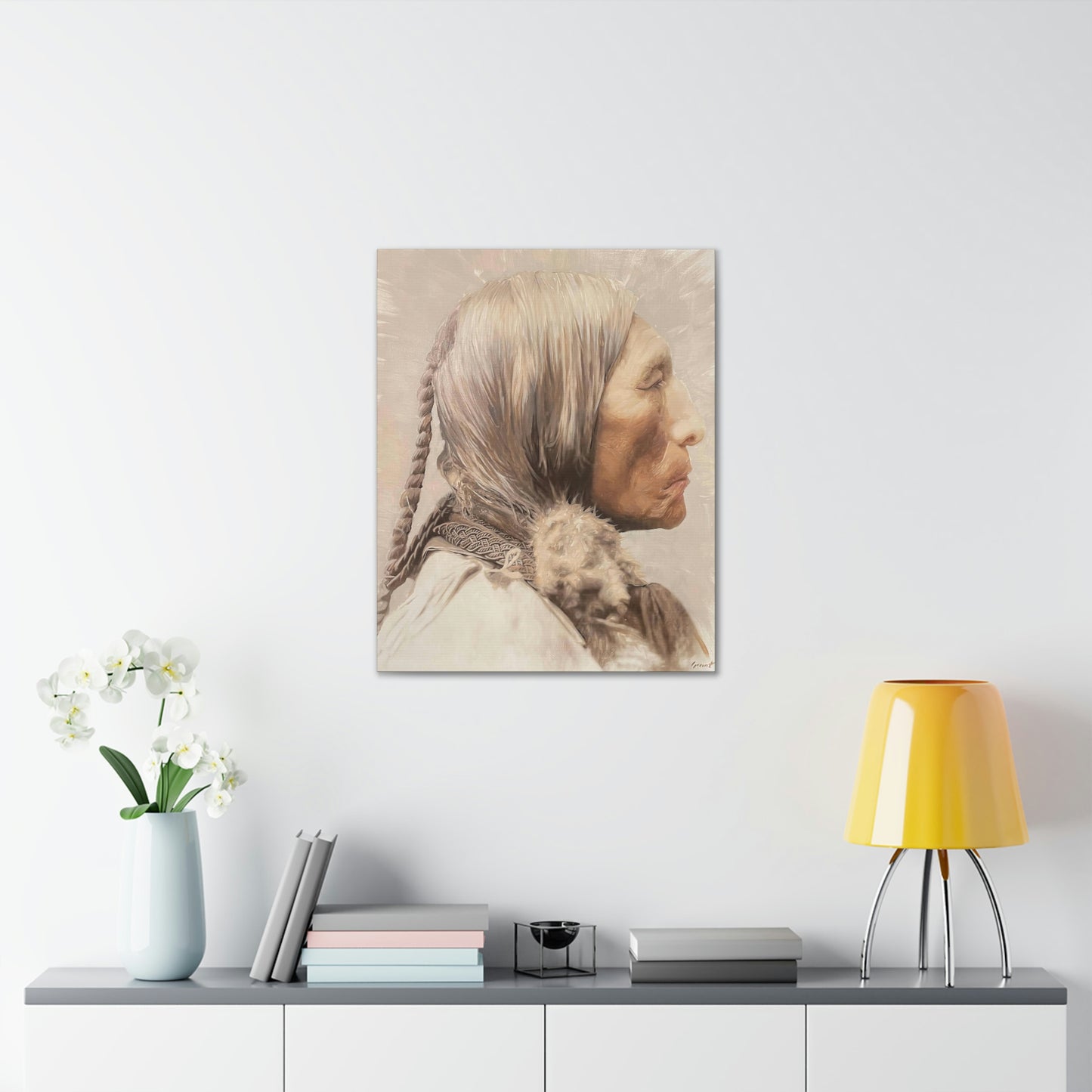 "Chief Wolf Robe" Stretched Canvas