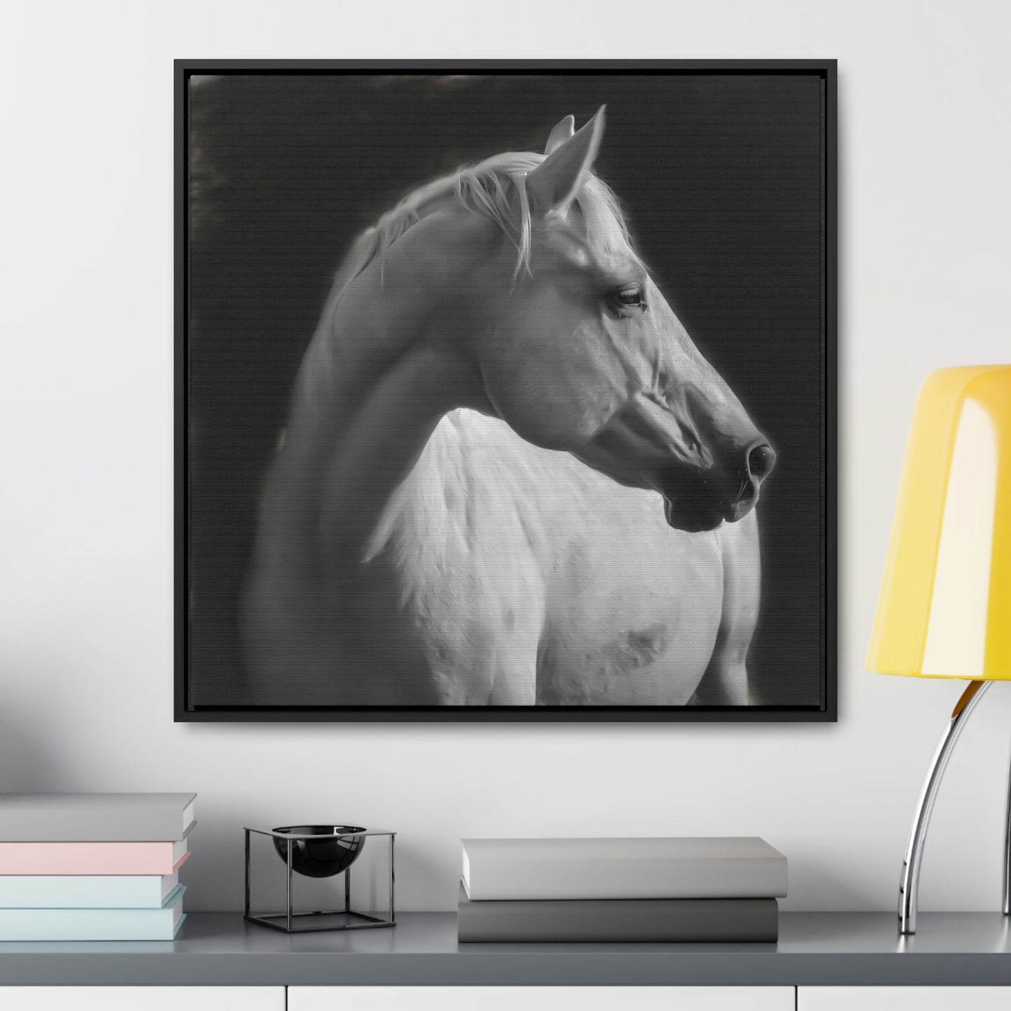 "The Mellow Mustang" Framed Canvas