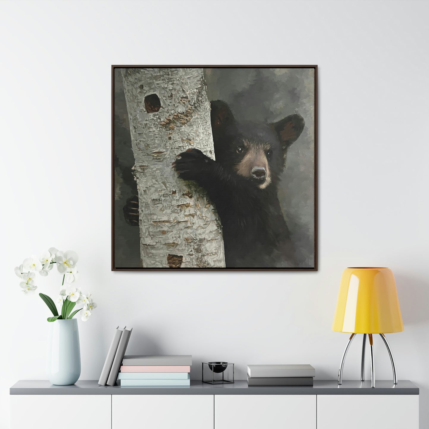 "Bear Hug" Framed Canvas