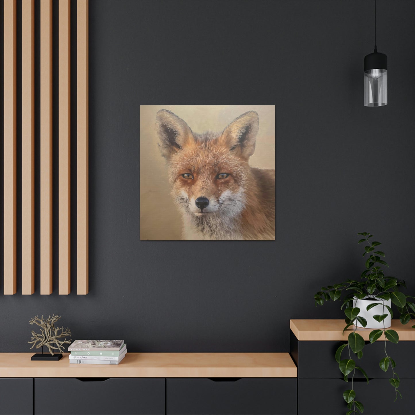 "Auburn Beauty" Stretched Canvas Fox Painting