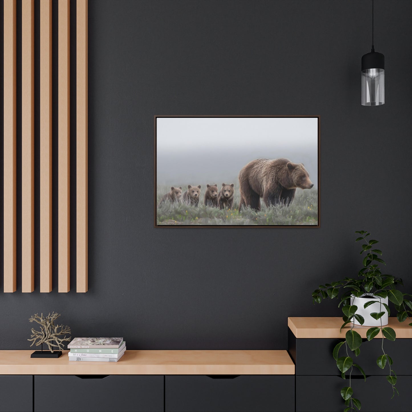 "Grizzly 399" Framed Canvas