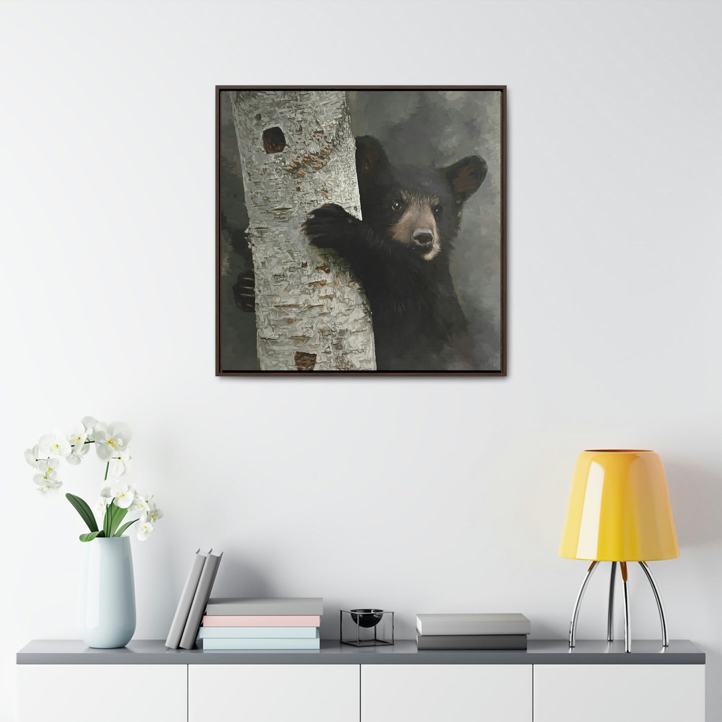 "Bear Hug" Framed Canvas