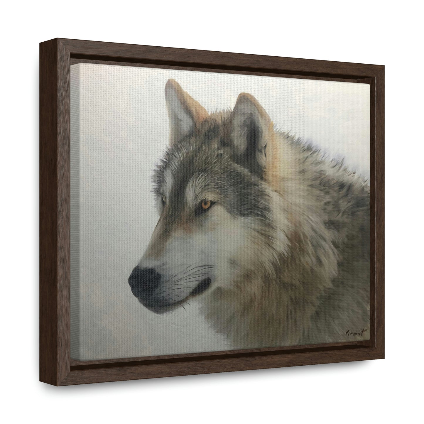 "Lone Wolf" Framed Canvas